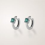 Boucles-d'oreilles Amazona, or blanc