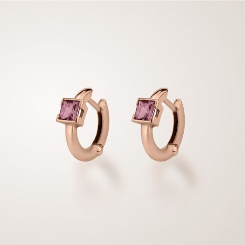 Boucles-d'oreilles Amazona, or rose