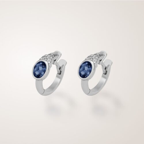 Boucles-d'oreilles Omamori, or blanc