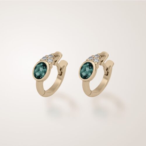 Boucles-d'oreilles Omamori, or jaune