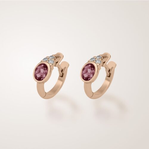 Boucles-d'oreilles Omamori, or rose