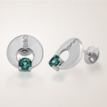 Boucles-d'oreilles Origin, or blanc