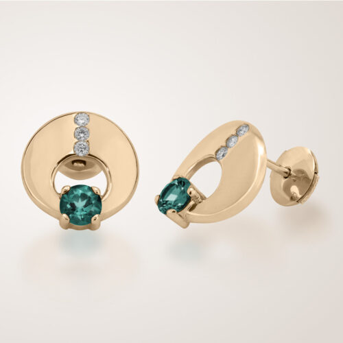 Boucles-d'oreilles Origin, or jaune