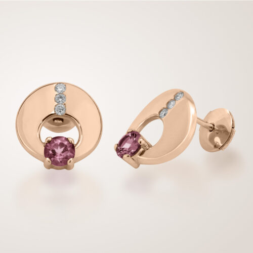 Boucles-d'oreilles Origin, or rose