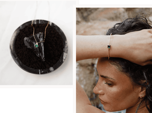 sandreta jewelry, fabrication de bijou en france, collection tourmaline, soin des bijoux